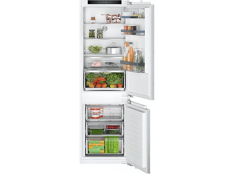 Frigorífico combi integrable - Bosch KIN86VFE0, Semi Frost, 177.2 cm, 260 l, Vita Fresh, Blanco