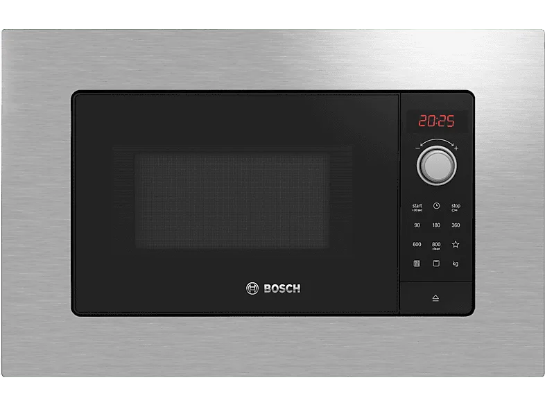 Microondas integrable - Bosch BEL623MS3, 800 W, 5 potencias, 20 l, Acero inoxidable (imagen 1 de 3)