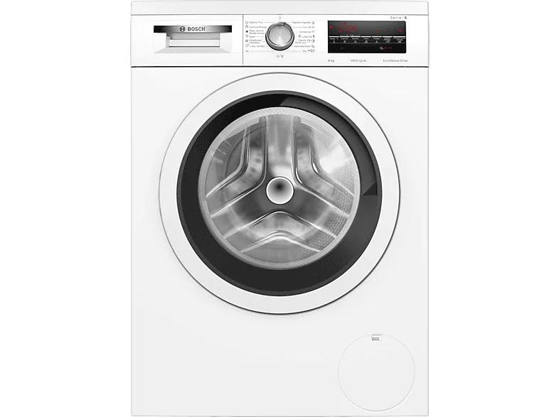 Lavadora carga frontal - Bosch WUU28T63ES, 8 kg, 1.400 rpm, 15 programas, Motor Eco Silence, Activewater, Blanco (imagen 1 de 3)