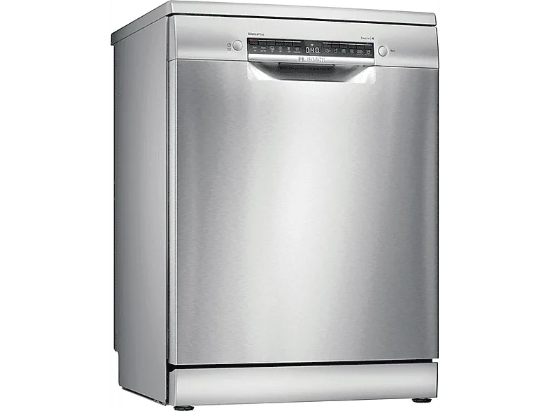 Lavavajillas - BOSCH SMS4EMI06E, 14 servicios, 6 programas, 60 cm, Silence Plus, Acero inoxidable