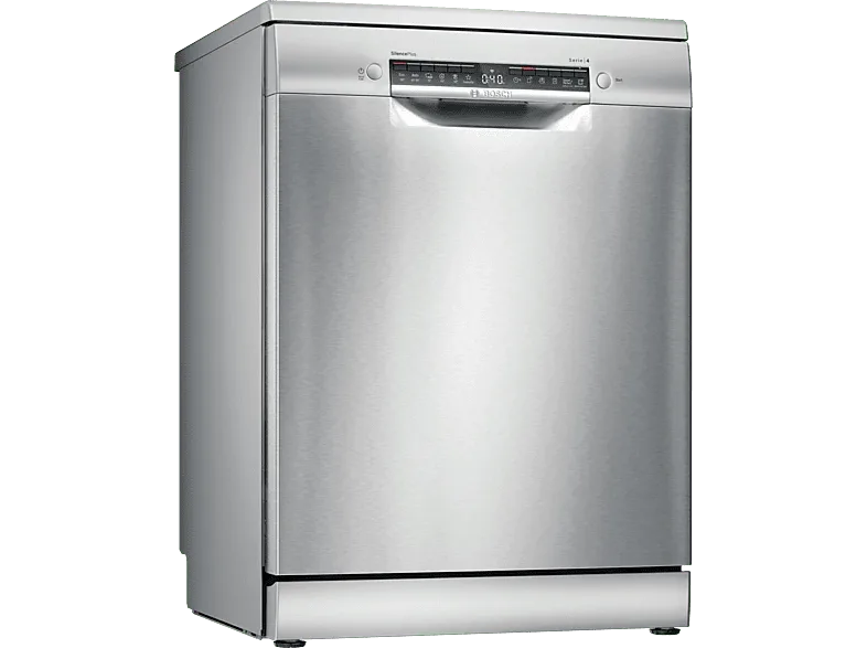 Lavavajillas - Bosch SMS4EKI06E, Serie 4, 13 servicios, 6 programas , 60 cm, Home Connect, Silence Plus, Acero antihuellas