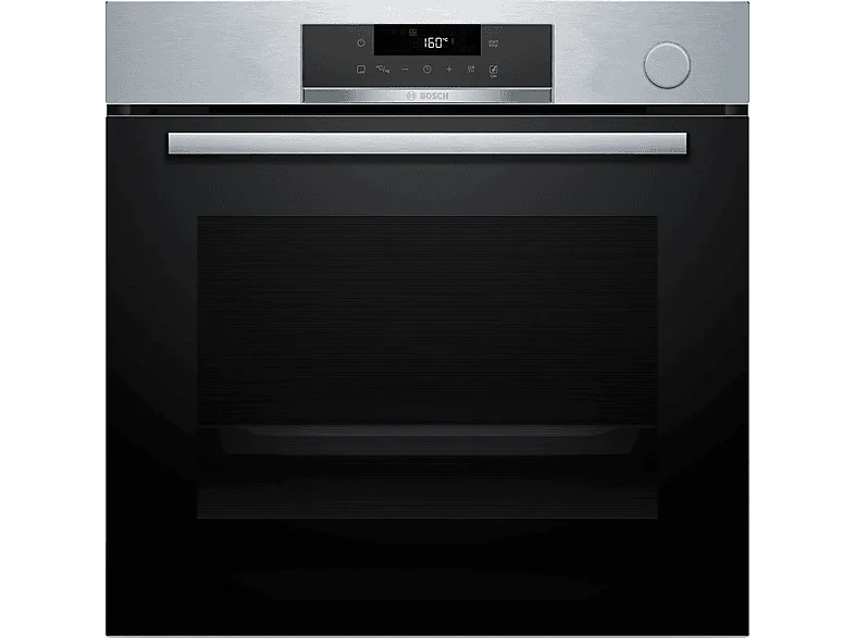 Horno a vapor - Bosch HRG532ES3, Serie 4, Multifunción, Aquálisis, 71 l, 60 cm, 3D Hotair, Panel trasero autolimpiante, Inox