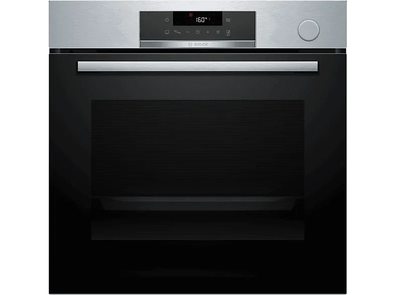 Horno a vapor - Bosch HRG572ES3,Serie 4, Multifunción, Pirolítico y por agua, Función Vapor añadido, AirFry, Inox