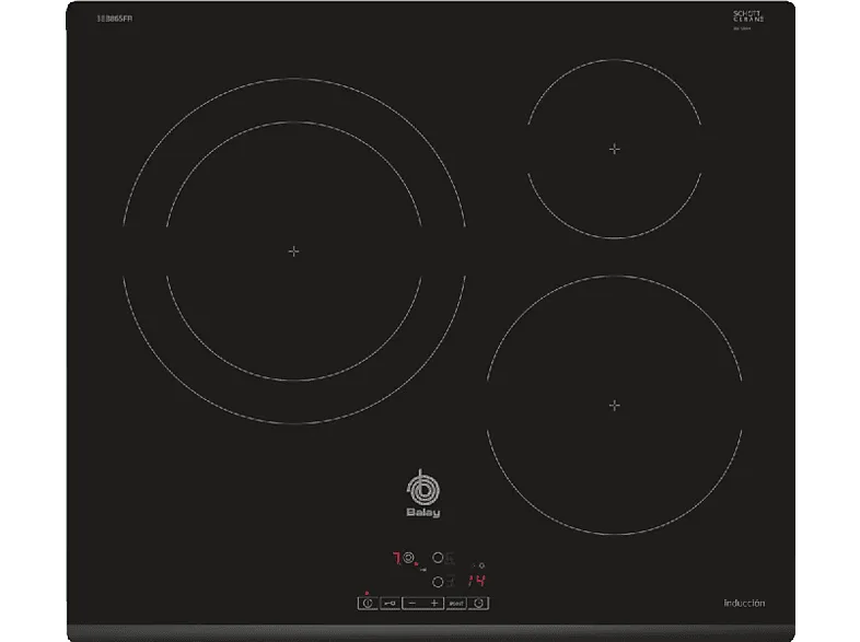 Encimera - Balay 3EB865FR, Eléctrica, Inducción, 3 zonas, 28 cm