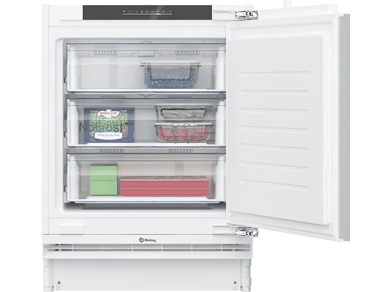 Congelador bajo encimera - Balay 3GUE033F, 85 l , 82 cm, Home Connect, No Frost, Sin panelar