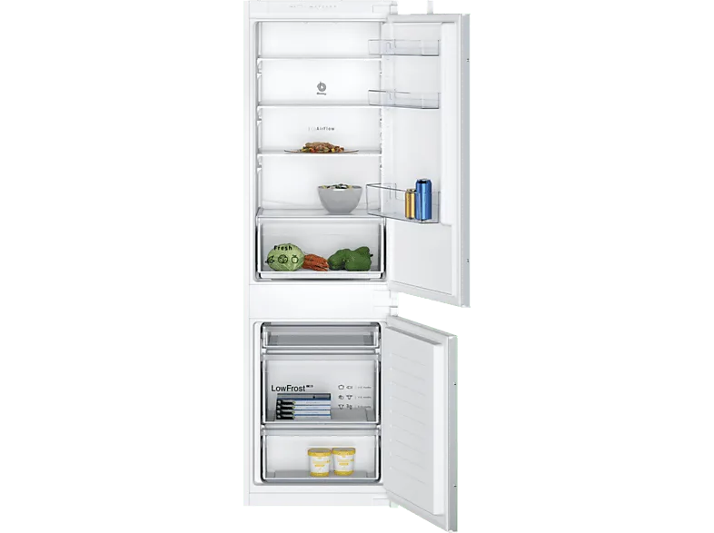 Frigorífico combi integrable- Balay 3KIE711S, Low Frost, 177 cm, 267 l, Cajón Fresh, Blanco