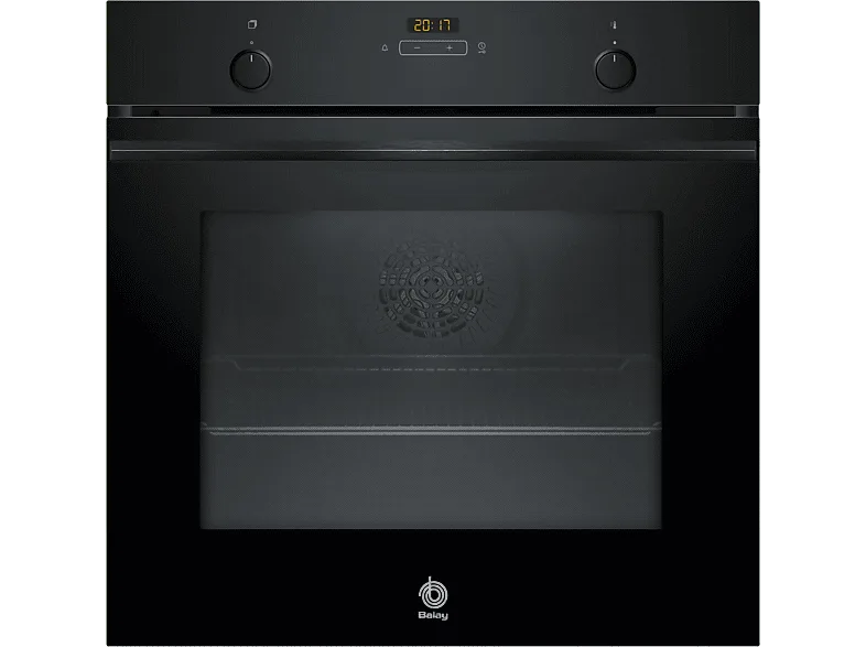 Horno - Balay 3HB5159N4, Serie Cristal, Multifunción, Hidrolítica, 71 l, Función Freidora de Aire, Aire Caliente 3D Profesional, 60 cm, Cristal Negro