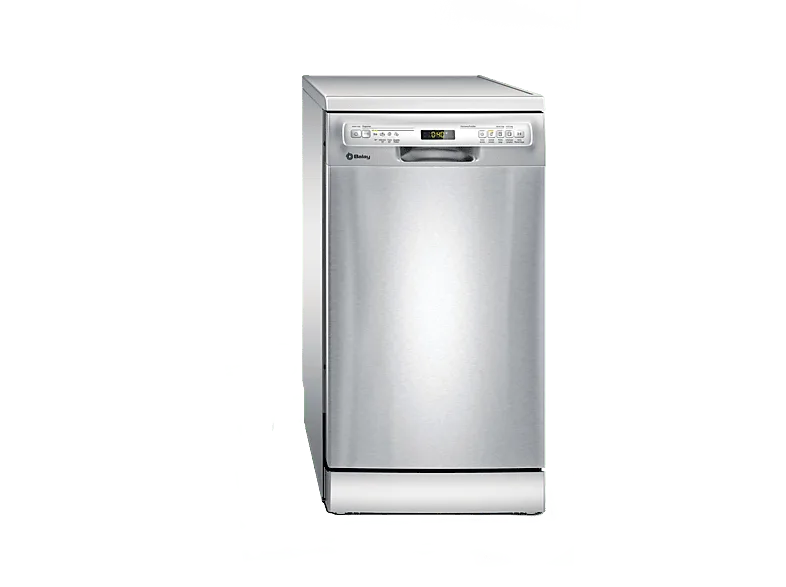Lavavajillas - Balay 3VN4031IA, 10 servicios, 4 programas, 45 cm, Pausa y carga, Extrasilencio, Aquastop, Acero Antihuellas
