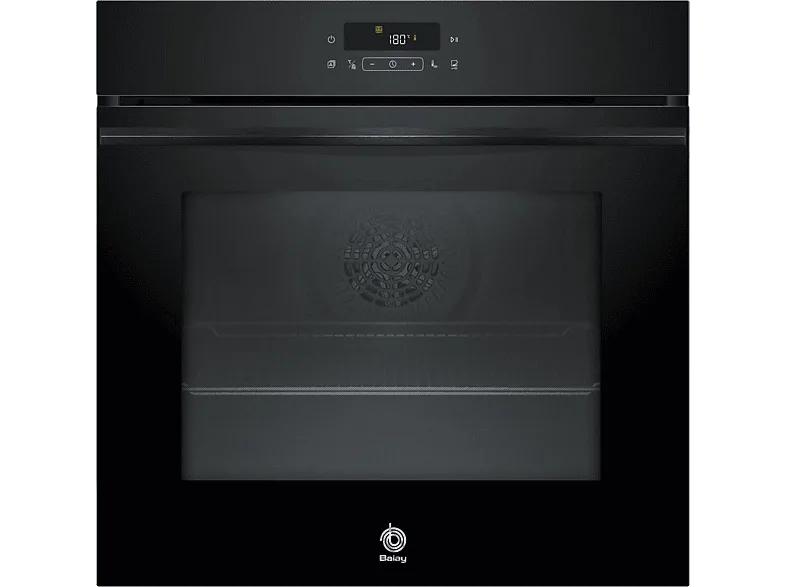 Horno a vapor - Balay 3HD5829N3, Multifunción, Pirolítico, 71 l, Función Freidora de Aire, Control Deslizante, 60 cm, Cristal Negro