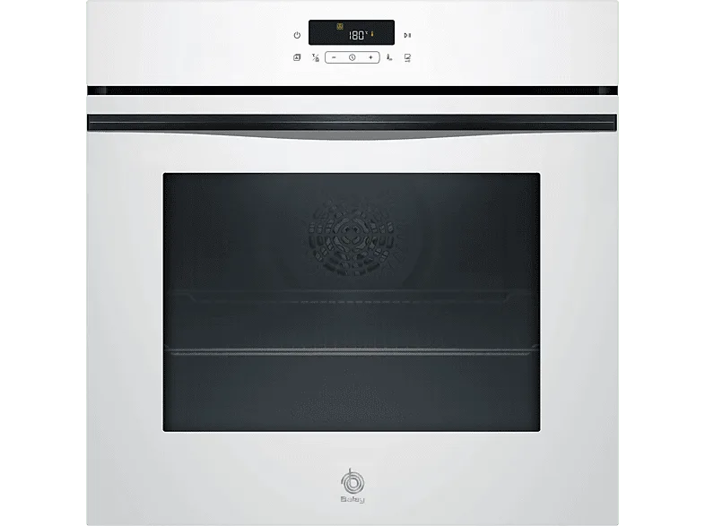 Horno a vapor - Balay 3HD5829B3, Multifunción, Pirolítico, 71 l, Función Freidora de Aire, Control Deslizante, 60 cm, Cristal Blanco