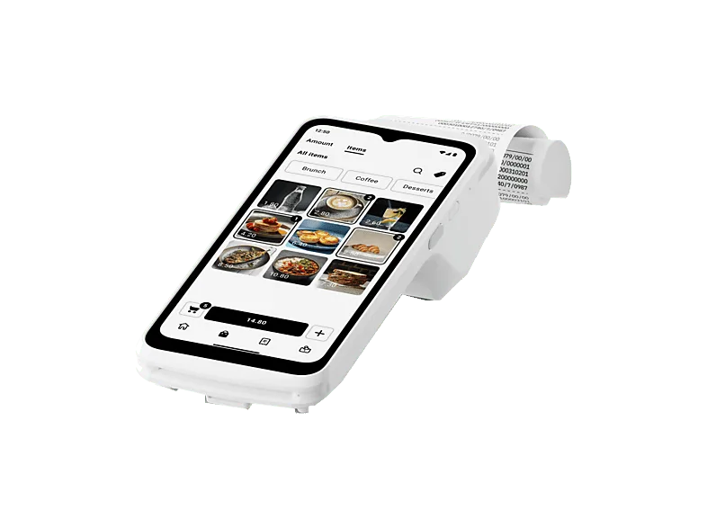 TPV - SumUp Terminal ES SIM 4G WiFi, Portátil, Acepta Pagos, Gestiona Cartas, Imprime Recibos, Blanco