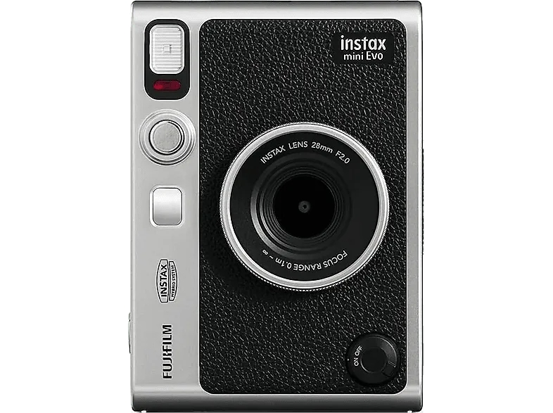 Cámara instantánea - Fujifilm Instax Mini Evo, ISO 100 1600, Pantalla LCD, Bluetooth, Negro
