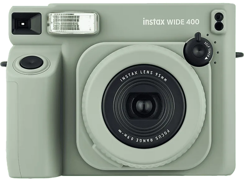 Cámara instantánea - Fujifilm Instax Wide 400, 86 mm x 108 mm, Exposición Automática, Flash, Temporizador, Verde