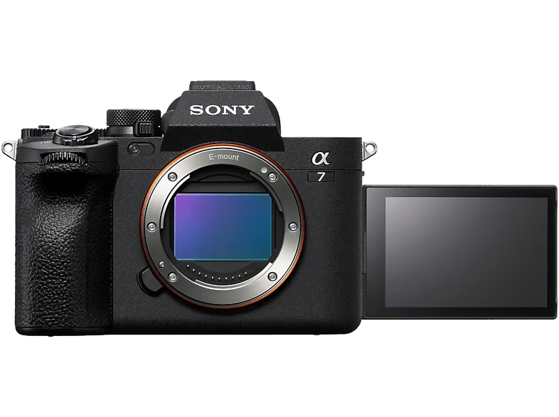 Cámara EVIL - Sony Alpha 7 IV Mark IV, BIONZ XR, Eye AF (IA), CMOS Exmor R, 33 MP, 10 bits, 4k 60p, Wi-Fi, Negro