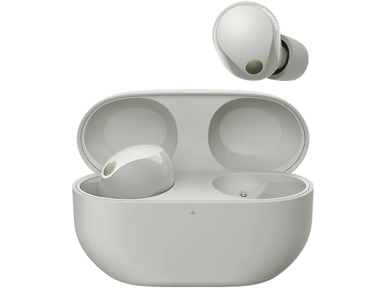 Auriculares True Wireless - Sony WF1000XM5S, Cancelación de ruido (Noise Cancelling), Hi-Res, Google assistant, Alexa, Siri, 24 horas, IPX4, Plata