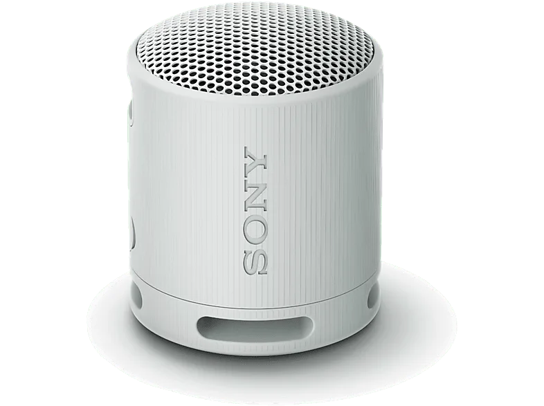 Altavoz inalámbrico - Sony SRS-XB100, Bluetooth, Portátil, Compacto y potente, 16 horas, Resistente al agua polvo IP67, Ecológico, Gris