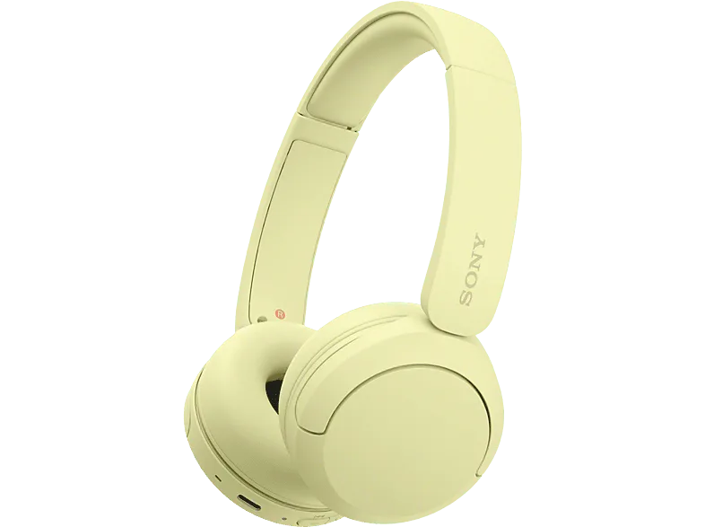 Auriculares inalámbricos - Sony WH-CH520, Bluetooth, 50 horas de autonomía, Carga rápida, 360 Audio, Conexión multipunto, Cascos diadema, Amarillo – Amarillo