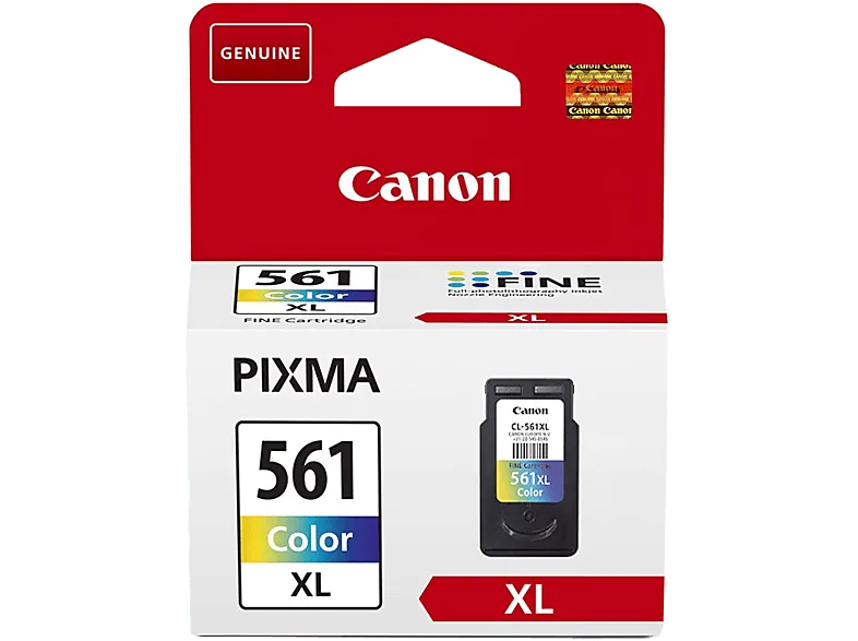 Cartucho de tinta - Canon CL-561XL Tricolor (3713C001), Hasta 300 páginas, Cian, magenta, amarillo
