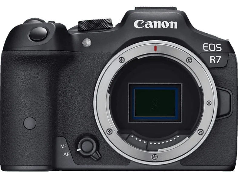 Cámara EVIL - Canon EOS R7 Body, 32.5 megapixeles, Pantalla 7.5 cm, Wi-Fi, Videos 4K, Negro