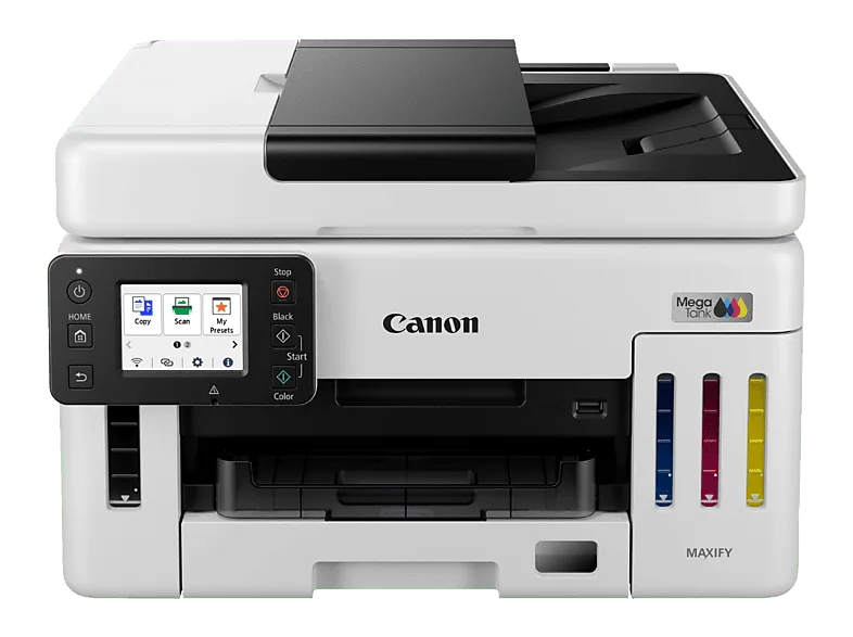 Impresora multifunción tinta - Canon MAXIFY GX6150, Inalámbrica, Inyección de en color, Blanco