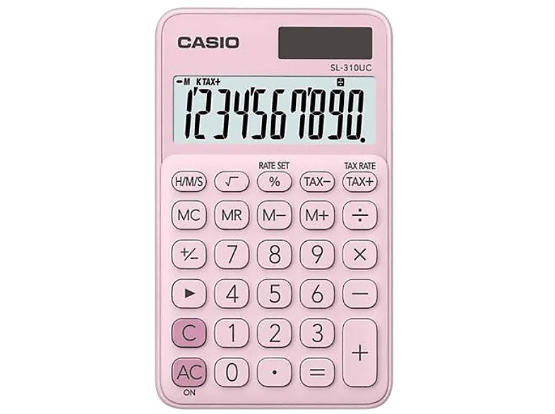 Calculadora - Casio SL-310UC, 10 dígitos, Rosa
