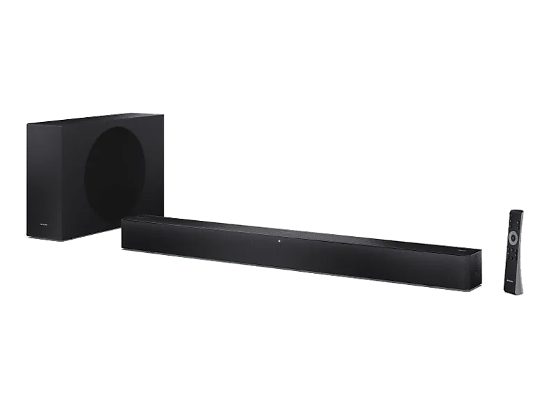 Barra de sonido - Sharp HT-SBW310, Bluetooth, Inalámbrico, 330 W, Dolby Atmos®/DTS Virtual:X® 2.1 con subwoofer inalámbrico delgado, Negro