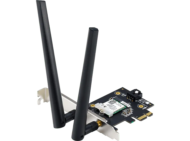 Tarjeta de red - ASUS PCE-AXE5 400, Wi-Fi 6, WLAN, PCI Express, Bluetooth, 2 antenas, Negro