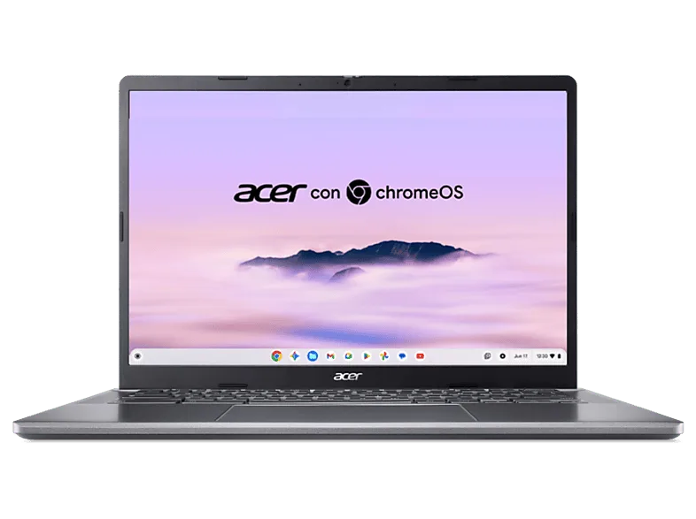 Portátil - Acer Chromebook Plus 514 CB514-3H con Gemini, 14" WUXGA, AMD Ryzen™ 5 7520C, 8GB RAM, 256GB SSD, Radeon™ Graphics, Google Chrome OS