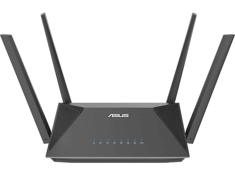 Router - ASUS RT-AX52, Doble Banda, WiFi 6, 1201 Mbps, Control parental, Con VPN, Negro
