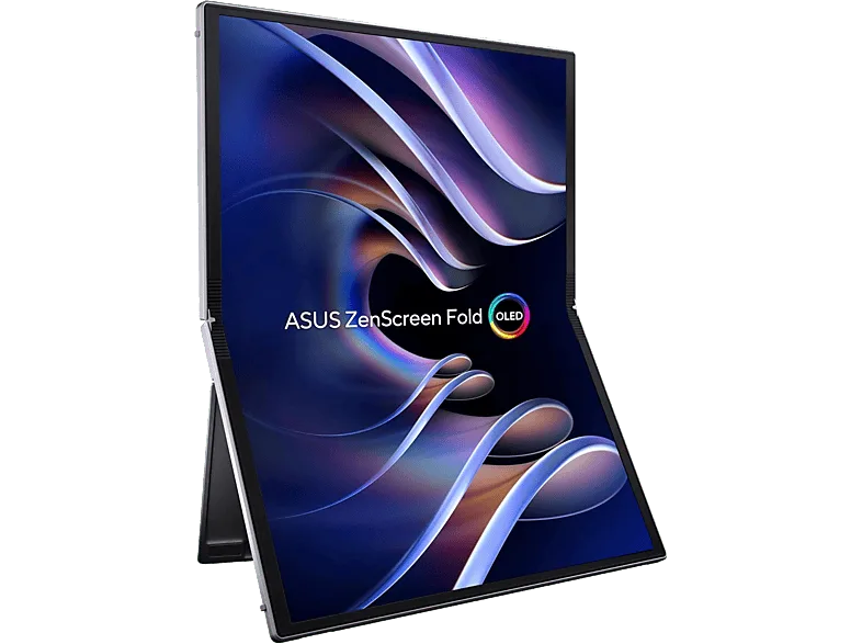 Monitor - ASUS ZenScreen Fold MQ17QH, 17.3" QHD, 60 Hz, 0.2 ms GtG, OLED, Portátil, Tecnología de Plegado Bisagra con Efecto Gota Agua