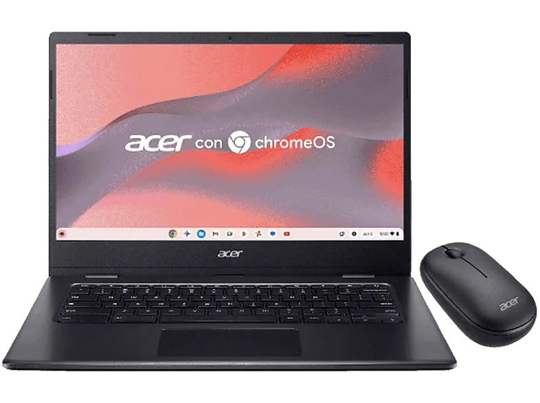 Portátil - Acer Chromebook 314 CBOA314-1H-C065, 14" Full-HD, Intel® Celeron® N4500, 8GB RAM, 128GB, UHD Graphics, Google Chrome OS, Ratón incluido