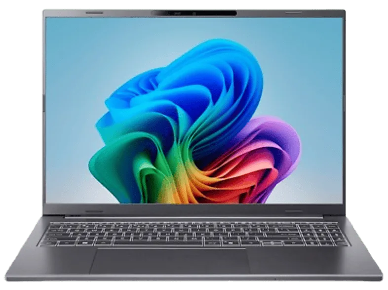 Portátil - Acer Aspire 16 AI A16-11M-X6P5 Copilot+ PC, 16" WUXGA, Snapdragon® X1-26-100, 45 TOPS, 32GB RAM, 1 TB SSD, Adreno™ Graphics, Windows 11