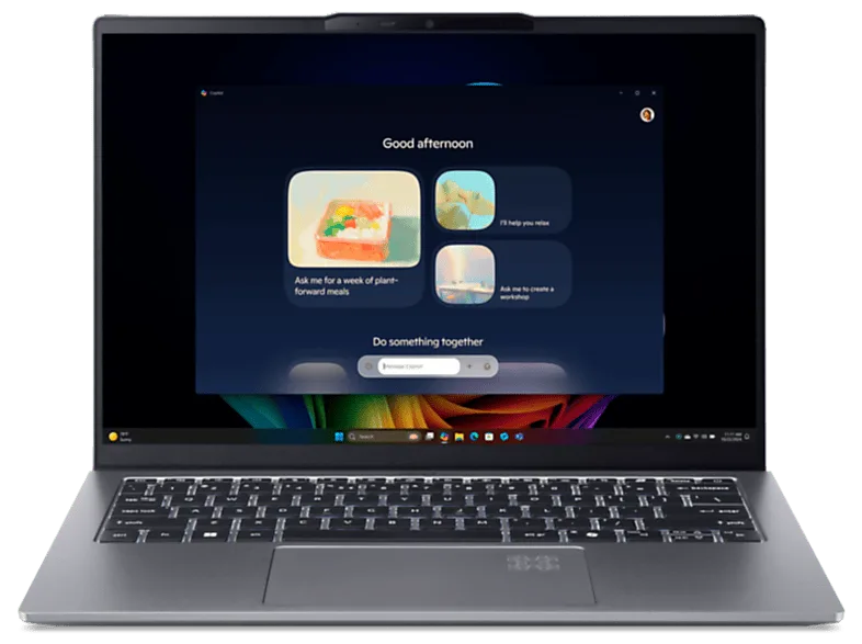 Portátil - Acer Swift Go 14 AI SFG14-64-R0YP Copilot+ PC, 14" WUXGA, AMD Ryzen™ 7 350, 50 TOPS, 32GB RAM, 1TB SSD, Radeon™ 860M, Windows 11 Home