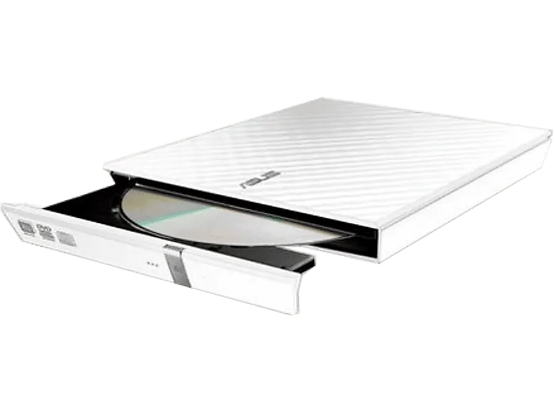 Grabadora de DVD - ASUS SDRW-08D2S-U, Slim retail, Externa, Windows y Mac OS, Blanco