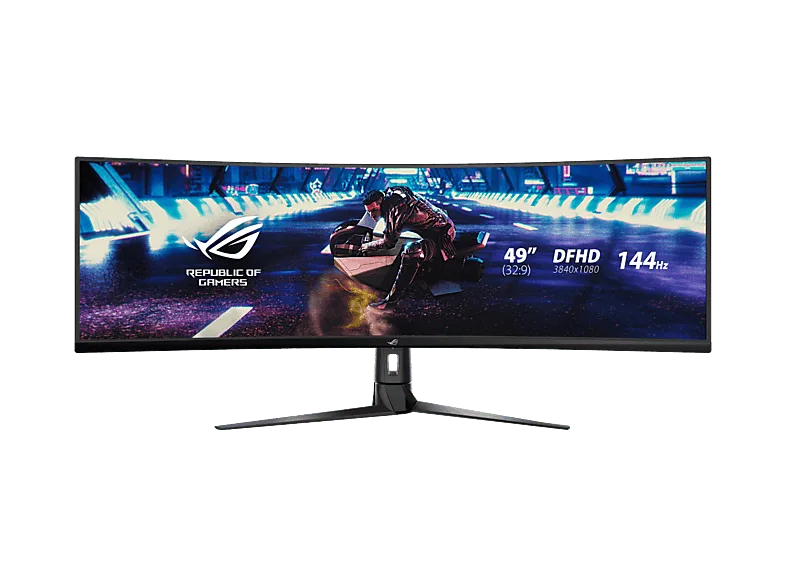 Monitor gaming - ASUS ROG Strix XG49VQ, 49", Ultrapanorámico, 144Hz, 400 nits, FreeSync™ 2 HDR, Altavoces integrados