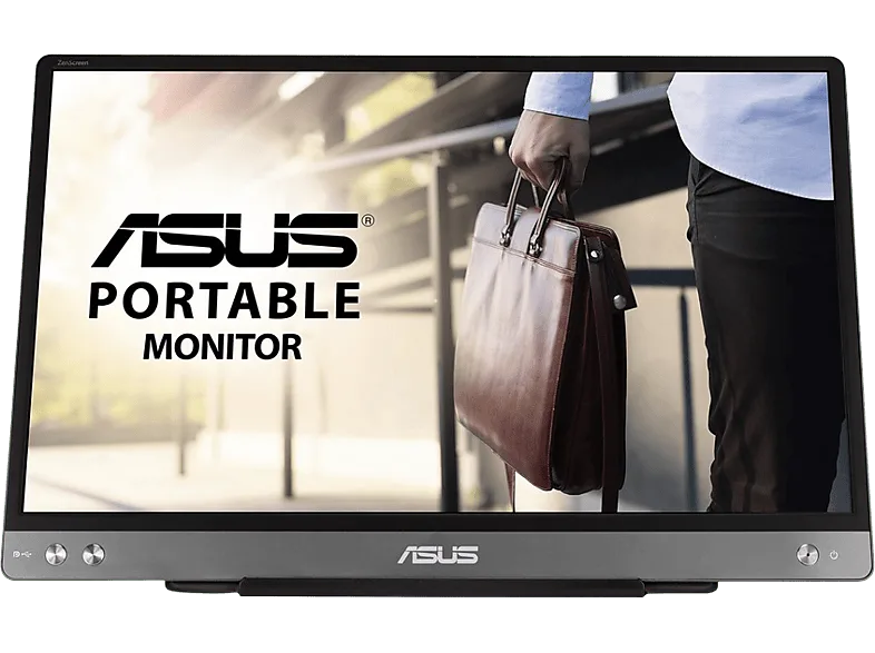 Monitor portátil - ASUS ZenScreen MB14AC, 14" FHD, Portátil, 5 ms, 60 Hz, USB, Antiparpadeo, Filtro luz azul, Gris