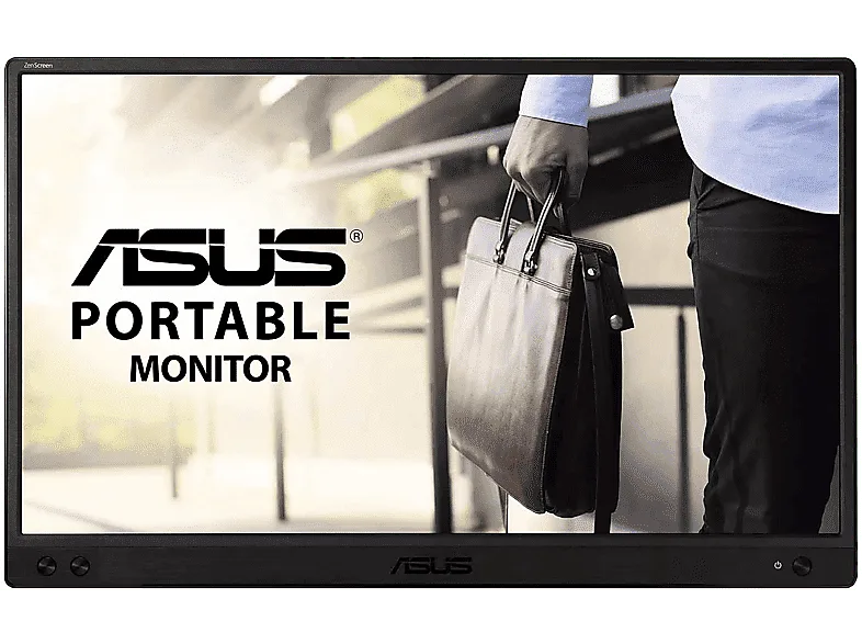 Monitor - ASUS MB16ACV, 15.6", Portátil, Full-HD, 5 ms, 60 Hz, Eye-Care, USB-C, Negro
