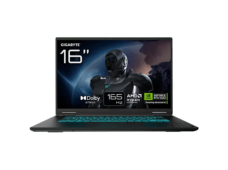 Portátil gaming - Gigabyte A16 3WH, 16" Full-HD, AMD Ryzen™ 7 260, 32 GB RAM, 1 TB SSD, GeForce RTX™ 5070, Sin sistema operativo