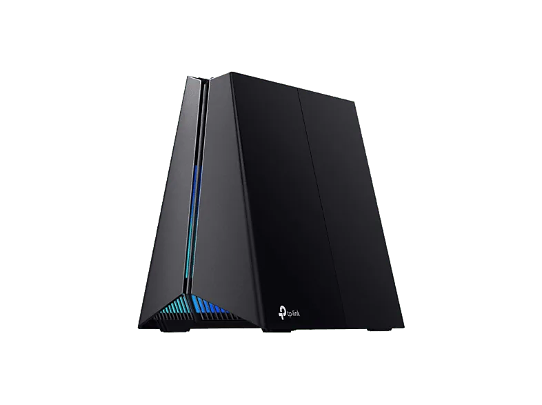 Router - TP-Link Archer GXE75, 2402 Mbps, MU-MIMO, Tri-Band WiFi 6E, 4 Antenas, Iluminación LED RGB, Negro