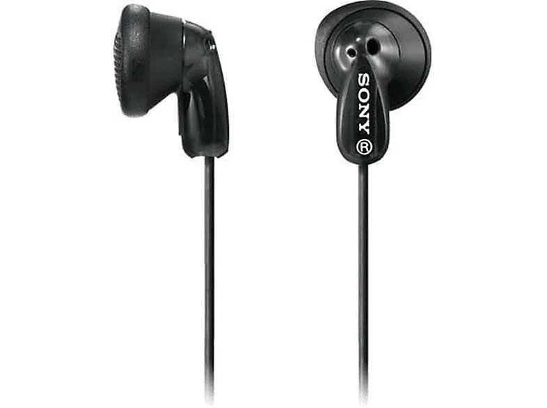 Auriculares de botón - Sony MDR-E9LPB, Iman Neodimio, Jack 3.5 mm, Cable Flexible, Negro