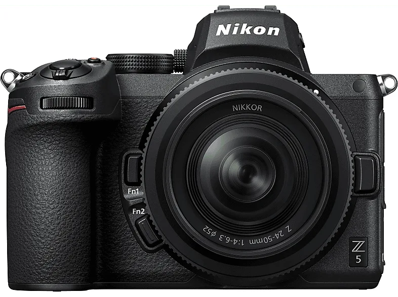 Cámara EVIL - Nikon Z5, Full Frame, Con objetivo Nikkor 24-50 mm F/4-6.3, 24.3 MP, WiFi, Bluetooth, Negro