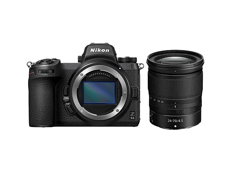 Cámara EVIL - Nikon Z 6II + 24-70 F4, 24.5 MP, 8.12 cm, ISO 100-51 200, WiFi, Dual Expeed, Negro