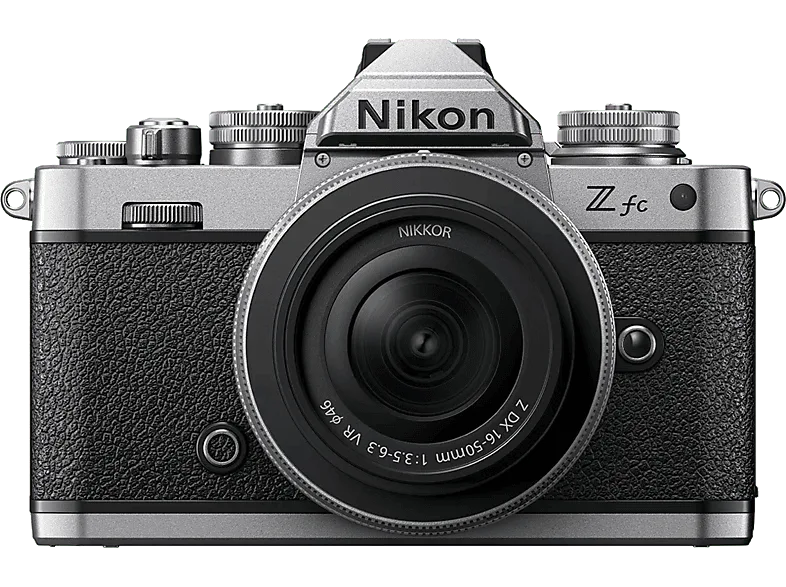 Cámara EVIL - Nikon Z FC, 20.9 MP, Pantalla 3", 4K, Wi-Fi, Bluetooth, Negro, Plata
