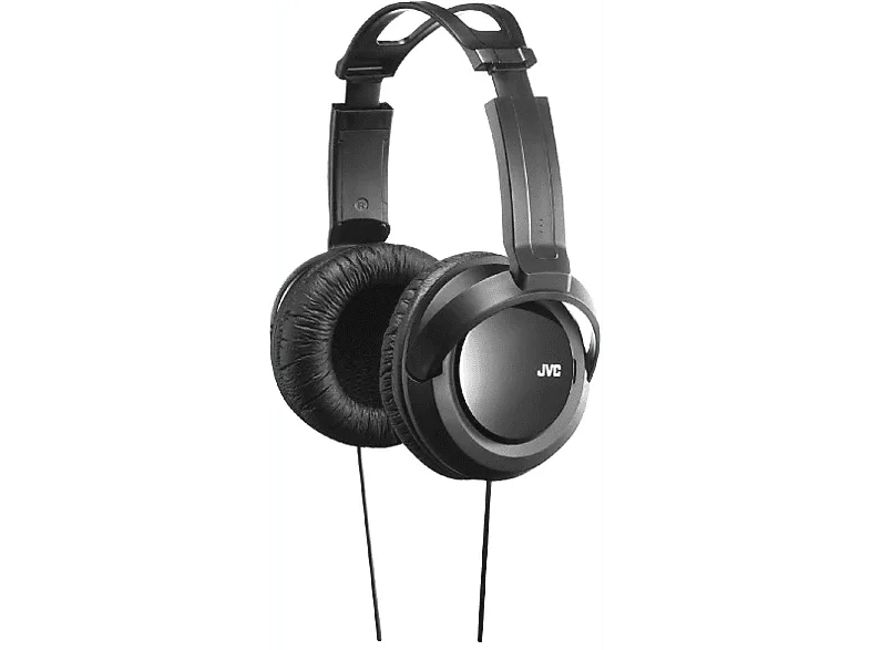 Auriculares - JVC HA-RX330-E, De diadema, Con cable, Deep Bass, Jack 3.5 mm, Negro