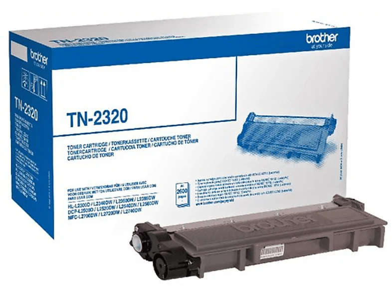 Tóner - Brother TN2320, 2600 páginas, Negro
