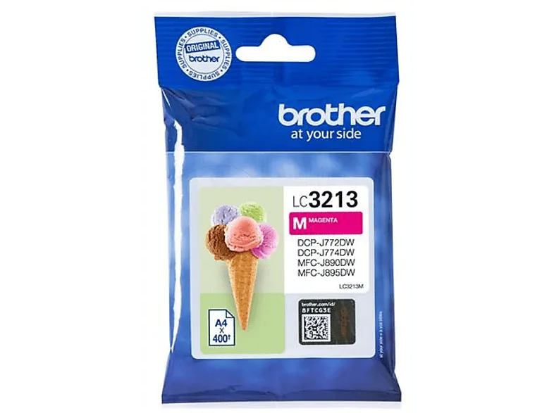Cartucho de tinta - Brother LC-3213M, 400 Páginas, Magenta