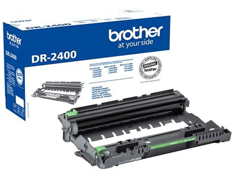 Tambor impresora - Brother DR-2400, 12000 Páginas, Negro