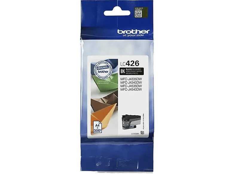 Cartucho de tinta - Brother LC426BK, Compatible con MFC-J4540DWXL, Negro, 3000 páginas