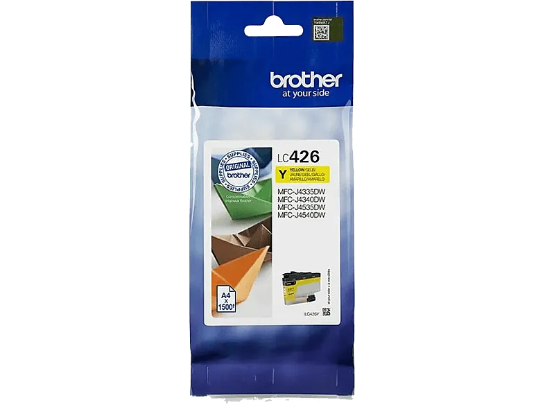 Cartucho de tinta - Brother LC426Y, Compatible con MFC-J4540DWXL, Amarillo, 1500 páginas
