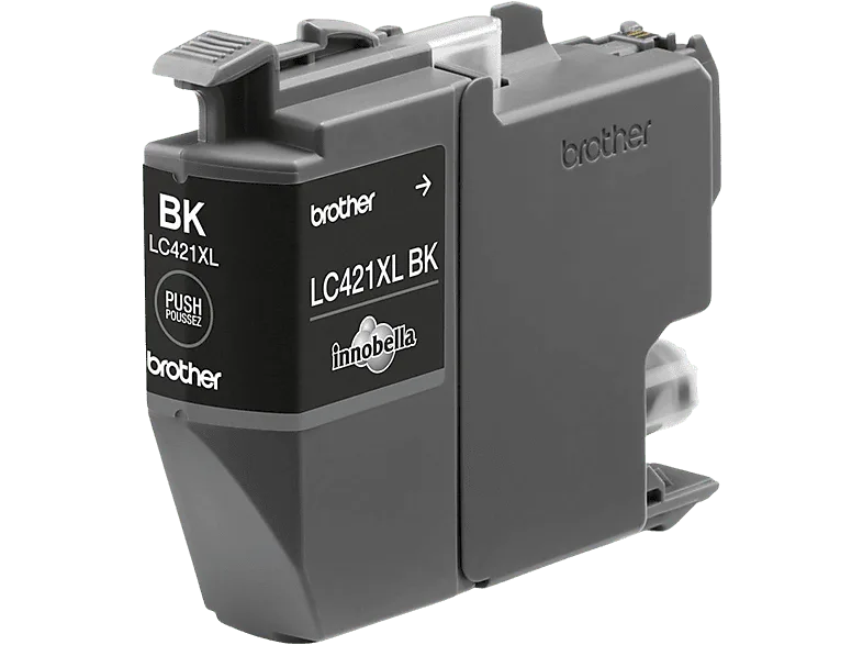 Cartucho de tinta - Brother LC421XLBK, Rendimiento hasta 500 páginas, Negro
